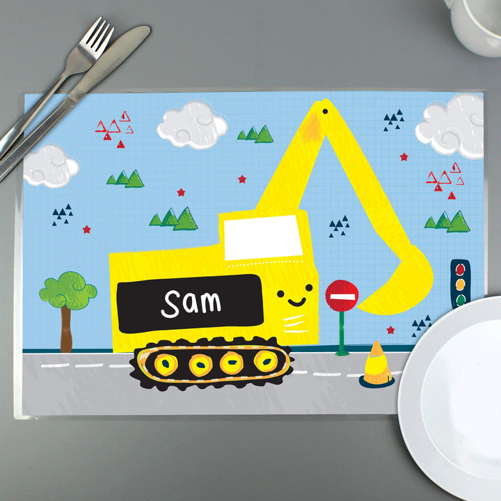 Personalised Memento Mealtime Essentials Personalised Digger Placemat