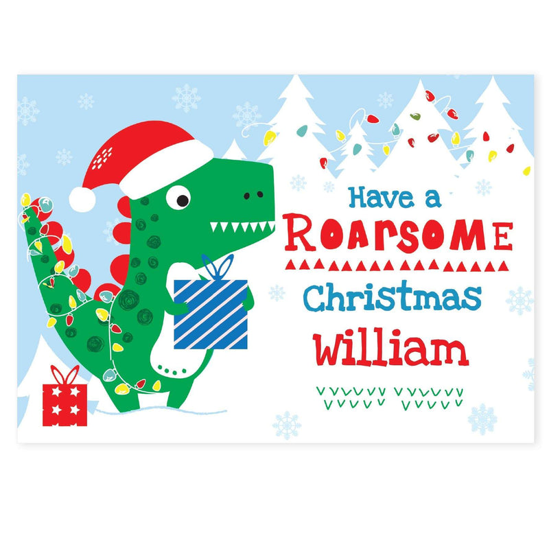 Personalised Memento Greetings Cards Personalised Dinosaur &