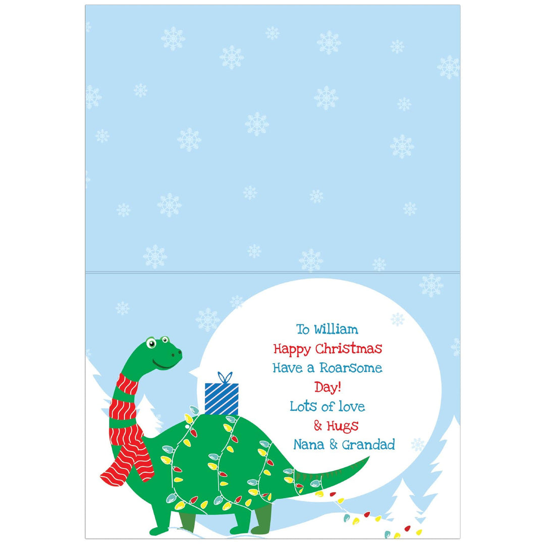 Personalised Memento Greetings Cards Personalised Dinosaur &