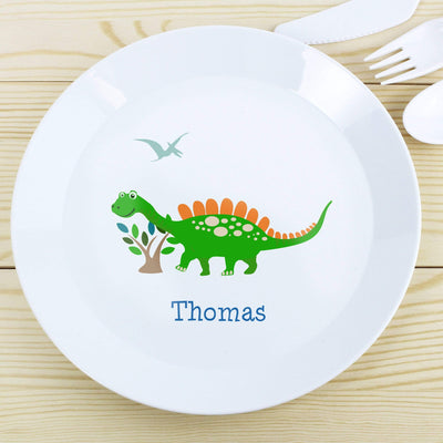 Personalised Memento Mealtime Essentials Personalised Dinosaur Plastic Plate