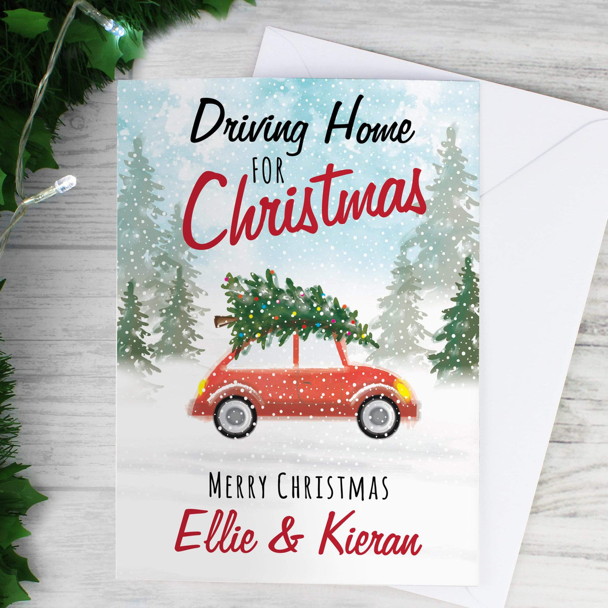 Personalised Memento Greetings Cards Personalised 'Driving Home For Christmas'' Card