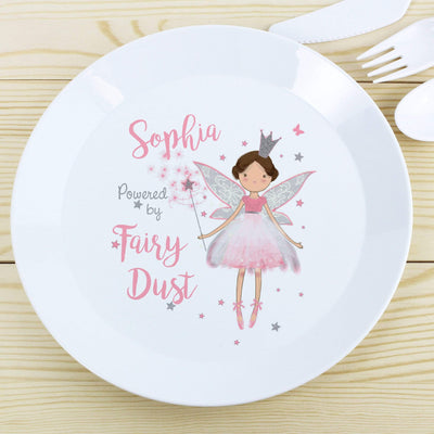 Personalised Memento Mealtime Essentials Personalised Fairy Princess Plastic Plate