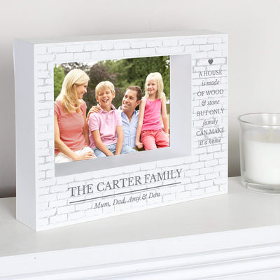 Personalised Memento Photo Frames, Albums and Guestbooks Personalised Family 7x5 Landscape Box Photo Frame