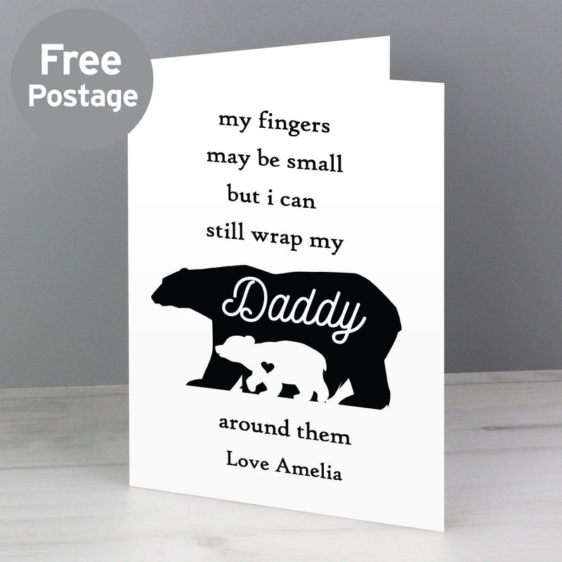 Personalised Memento Greetings Cards Personalised Fingers may be small Card