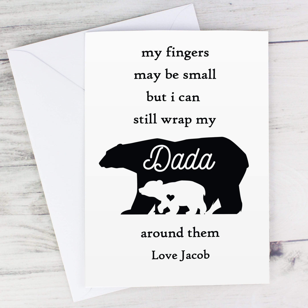 Personalised Memento Greetings Cards Personalised Fingers may be small Card