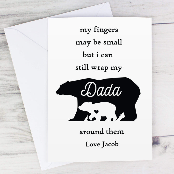 Personalised Memento Greetings Cards Personalised Fingers may be small Card