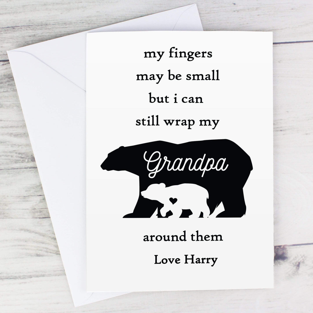 Personalised Memento Greetings Cards Personalised Fingers may be small Card