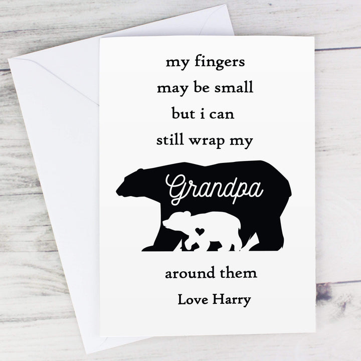 Personalised Memento Greetings Cards Personalised Fingers may be small Card
