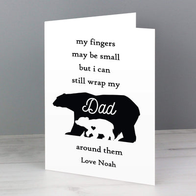 Personalised Memento Greetings Cards Personalised Fingers may be small Card