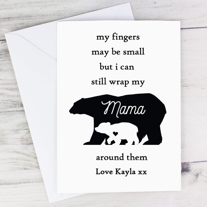 Personalised Memento Greetings Cards Personalised Fingers may be small Card