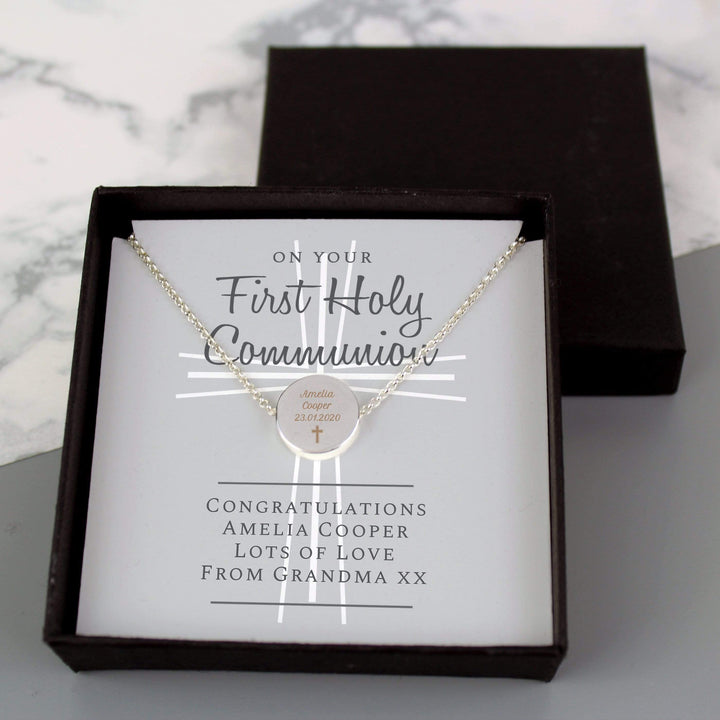 Personalised Memento Jewellery Personalised First Holy Communion Necklace &amp; Box