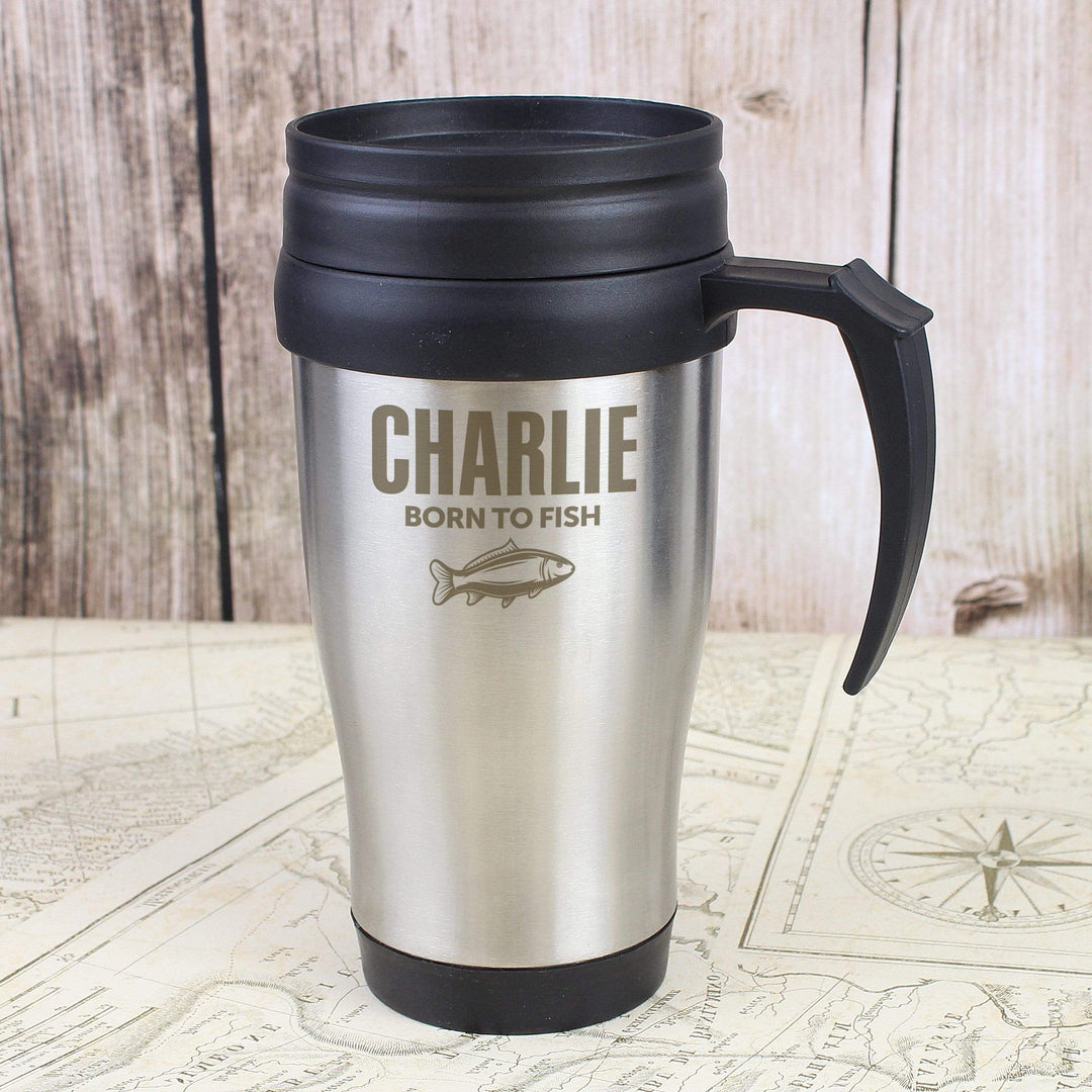 Personalised Memento Mugs Personalised Fishing Travel Mug