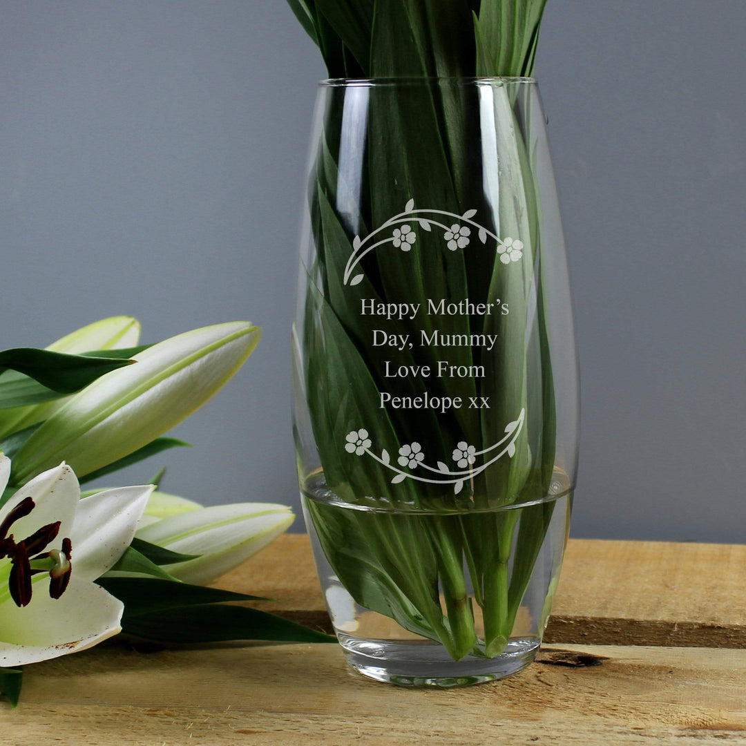 Personalised Memento Vases Personalised Floral Bullet Vase