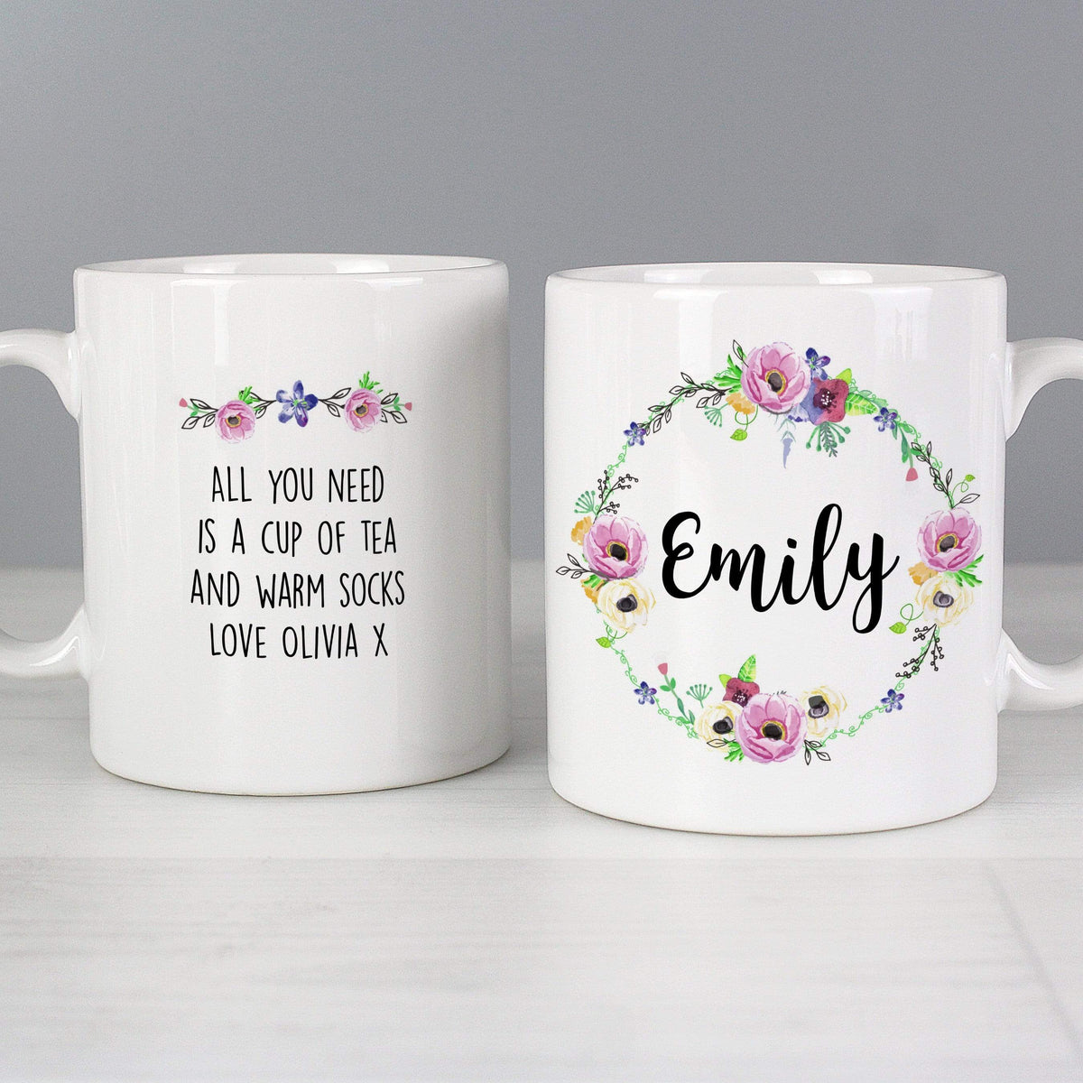 Personalised Memento Mugs Personalised Floral Mug