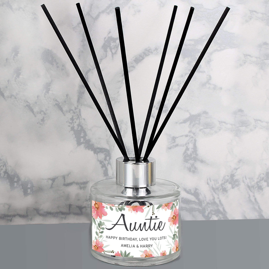 Personalised Memento Candles &amp; Reed Diffusers Personalised Floral Sentimental Reed Diffuser