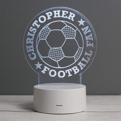 Personalised Memento Candles & Reed Diffusers Personalised Football LED Colour Changing Desk Night Light