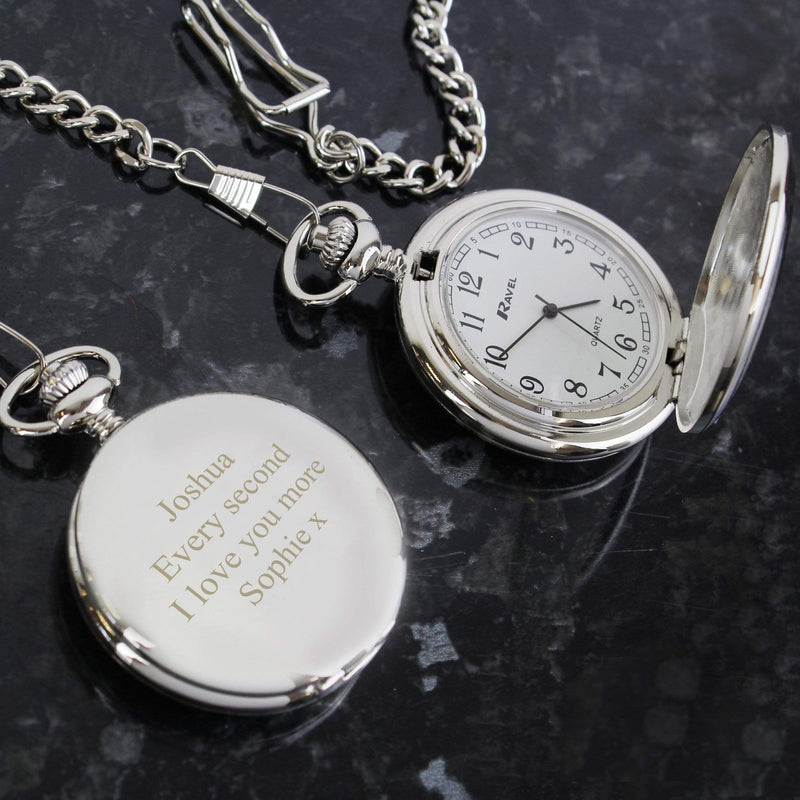 Personalised Memento Clocks & Watches Personalised Formal Pocket Fob Watch