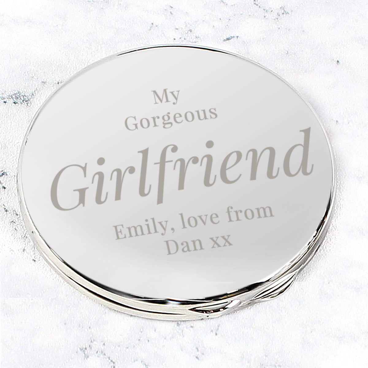 Personalised Memento Keepsakes Personalised Free Text Compact Mirror