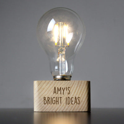 Personalised Memento LED Lights, Candles & Decorations Personalised Free Text LED Bulb Table Lamp