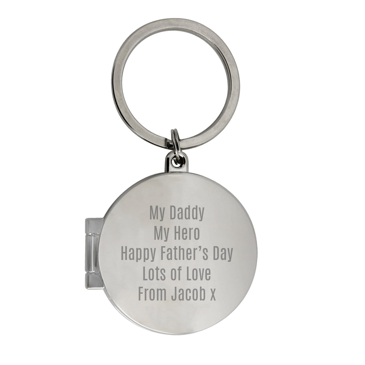 Personalised Memento Keepsakes Personalised Free Text Round Photo keyring
