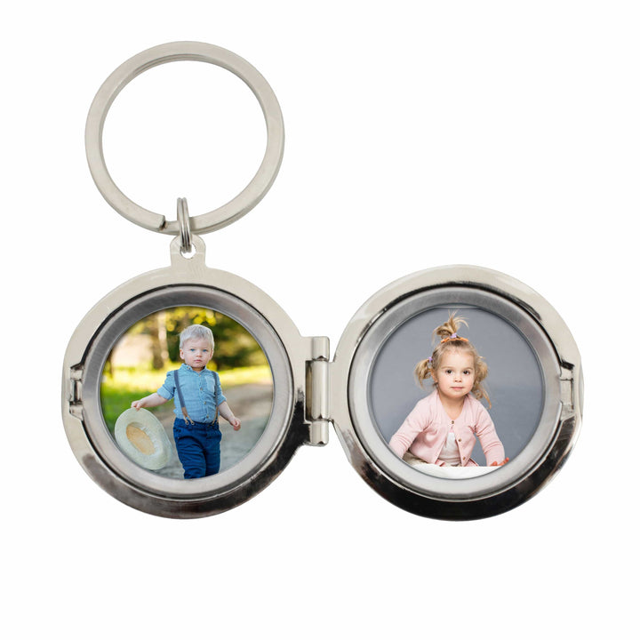Personalised Memento Keepsakes Personalised Free Text Round Photo keyring