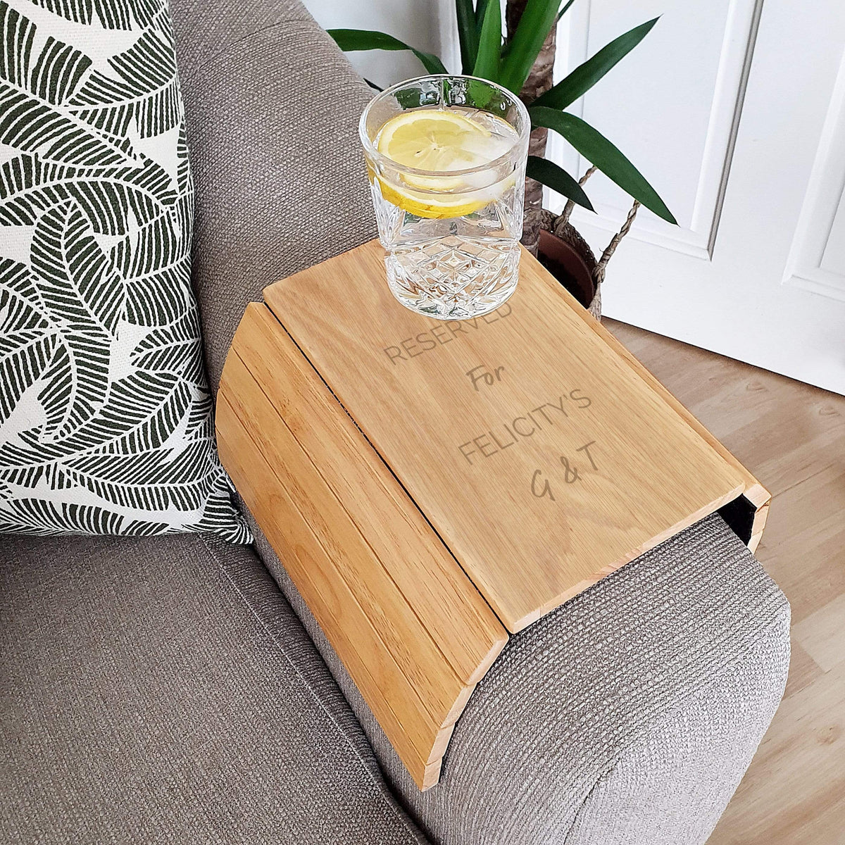 Personalised Memento Wooden Personalised Free Text Wooden Sofa Tray