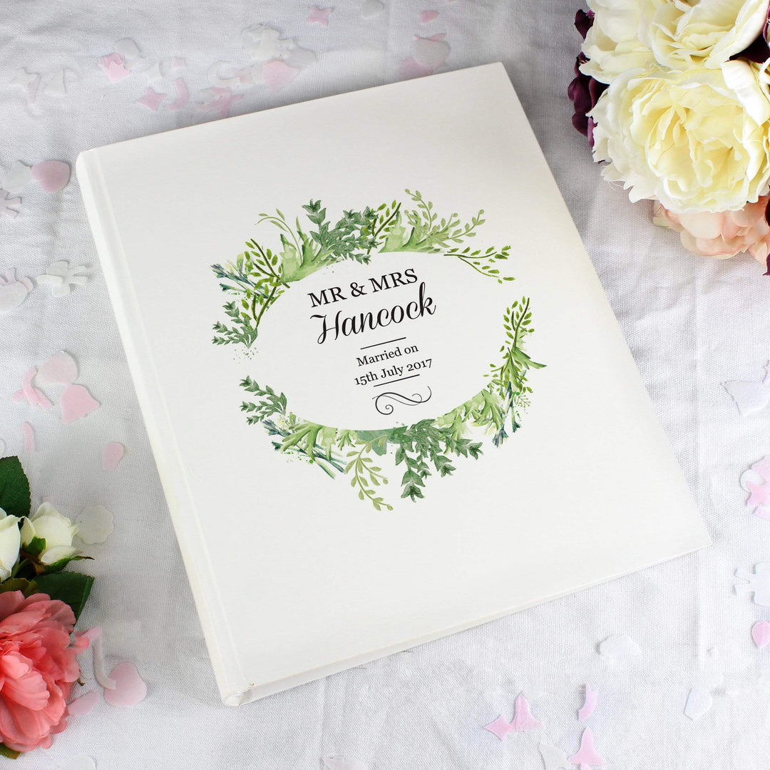 Personalised Memento Photo Frames, Albums and Guestbooks Personalised Fresh Botanical Traditional Album