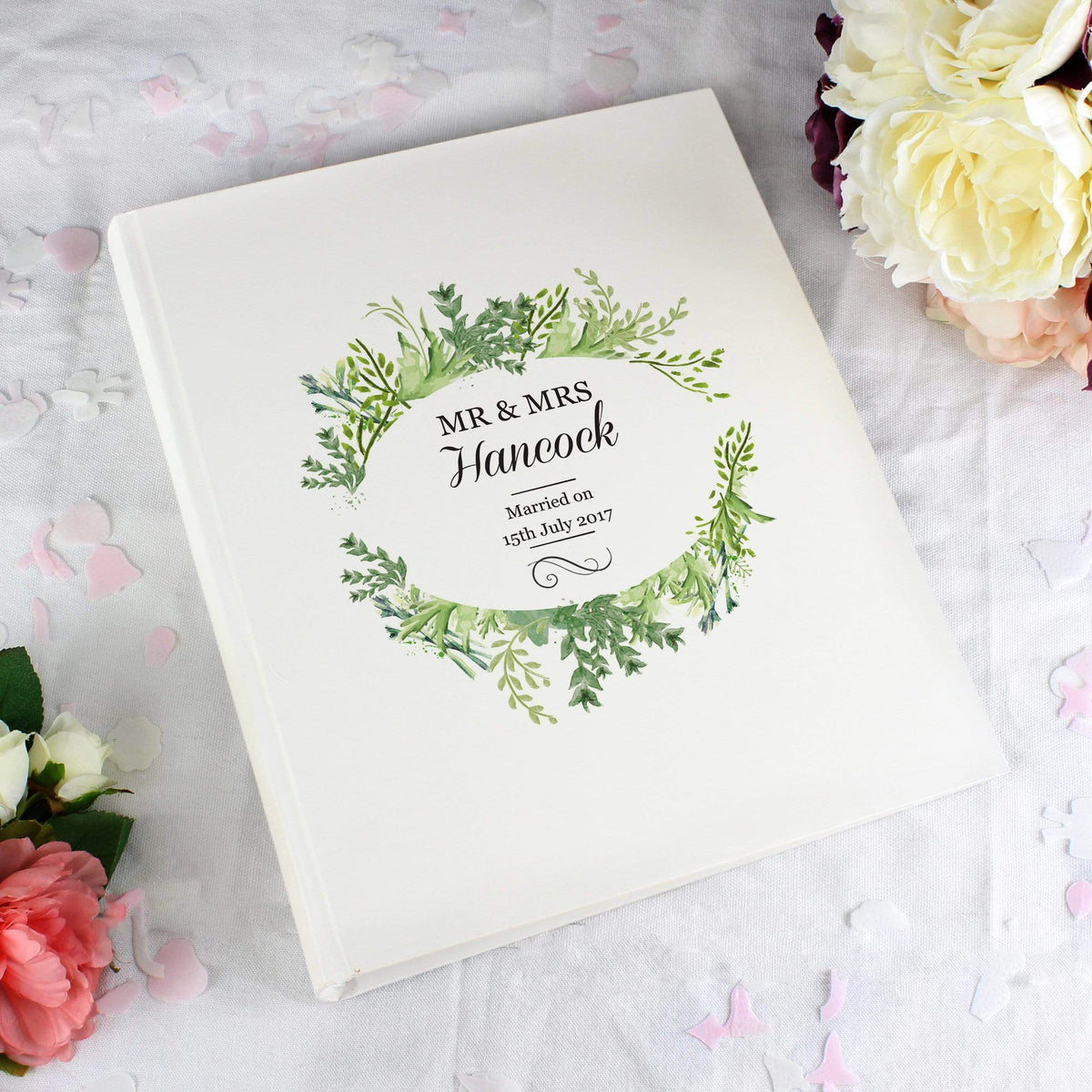 Personalised Memento Photo Frames, Albums and Guestbooks Personalised Fresh Botanical Traditional Album