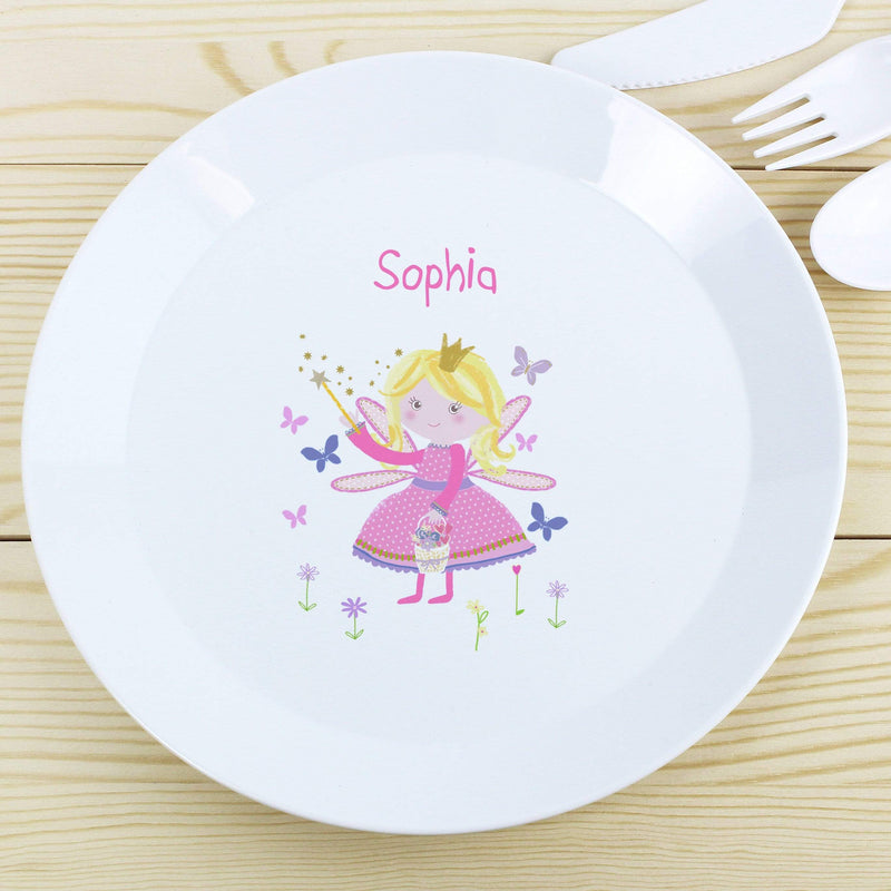 Personalised Memento Mealtime Essentials Personalised Garden Fairy Plastic Plate