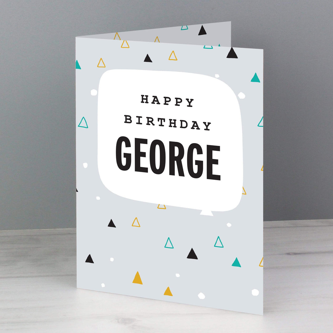 Personalised Memento Greetings Cards Personalised Geo Birthday Card