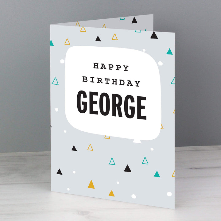 Personalised Memento Greetings Cards Personalised Geo Birthday Card