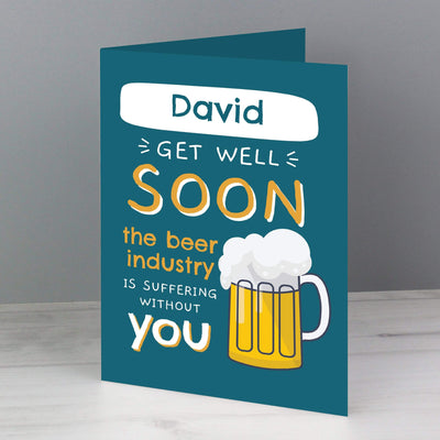 Personalised Memento Greetings Cards Personalised Get Well Soon Card