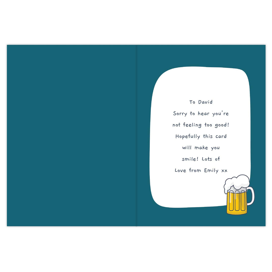 Personalised Memento Greetings Cards Personalised Get Well Soon Card