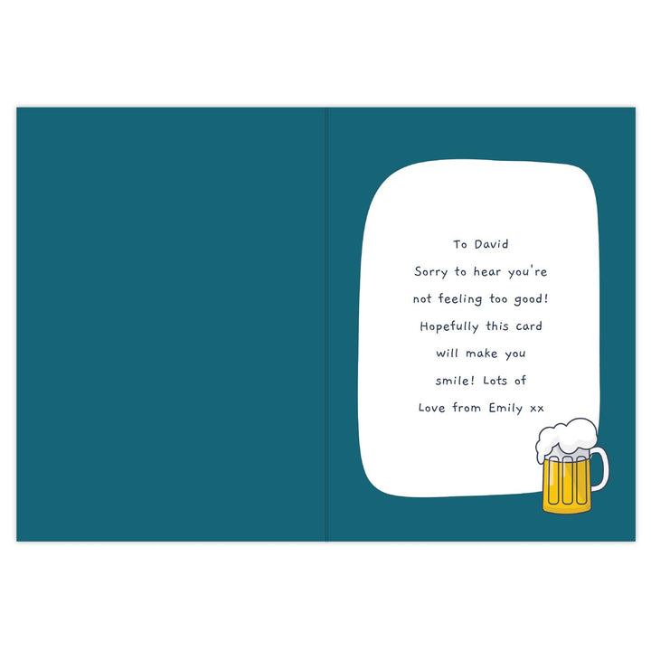 Personalised Memento Greetings Cards Personalised Get Well Soon Card