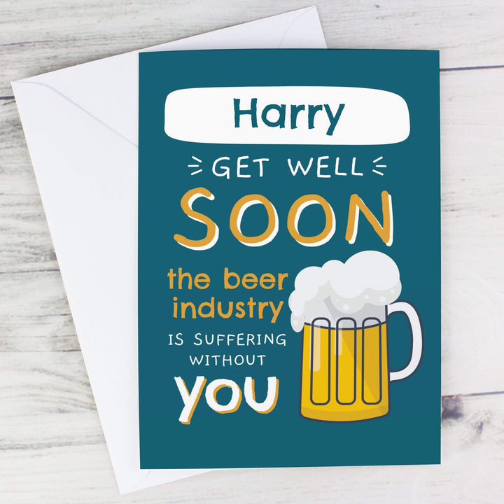 Personalised Memento Greetings Cards Personalised Get Well Soon Card