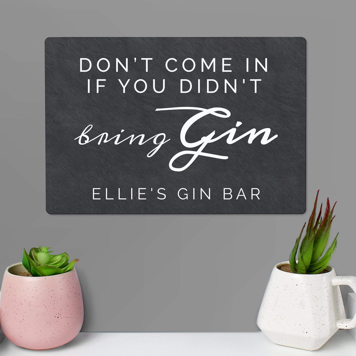 Personalised Memento Hanging Decorations & Signs Personalised Gin Metal Sign