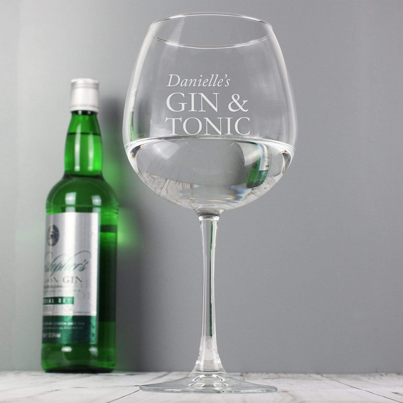 Personalised Memento Glasses & Barware Personalised Gin & Tonic Balloon Glass