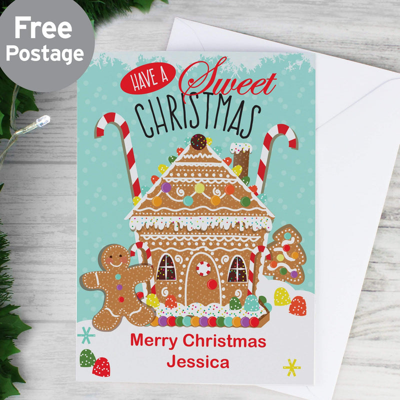 Personalised Memento Greetings Cards Personalised Gingerbread House Card