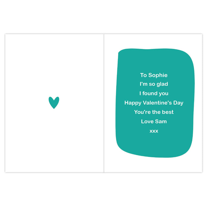 Personalised Memento Greetings Cards Personalised Glad I Swiped Right Card