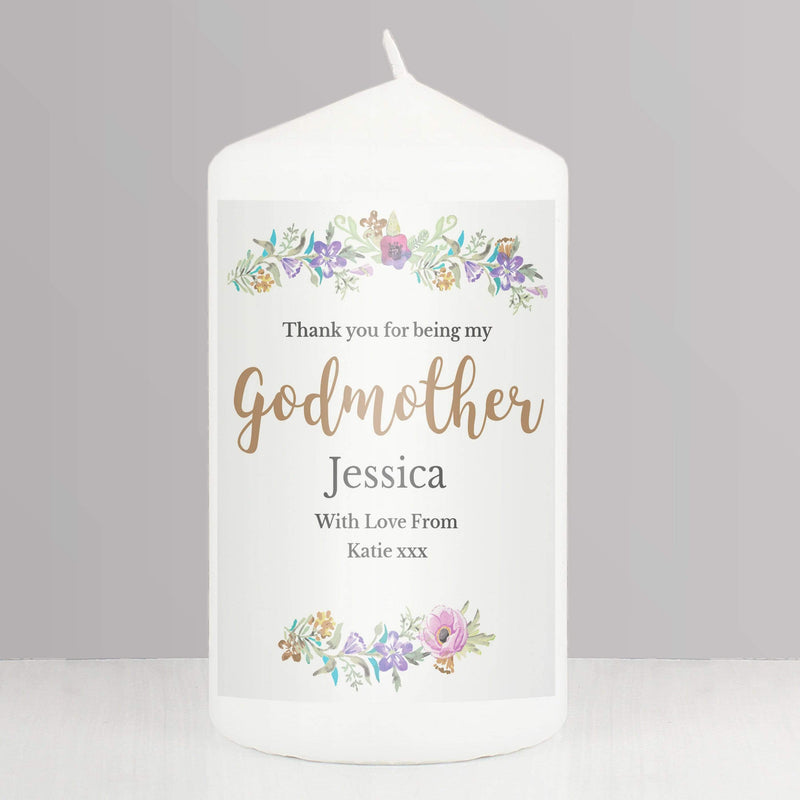 Personalised Memento Candles & Reed Diffusers Personalised Godmother &
