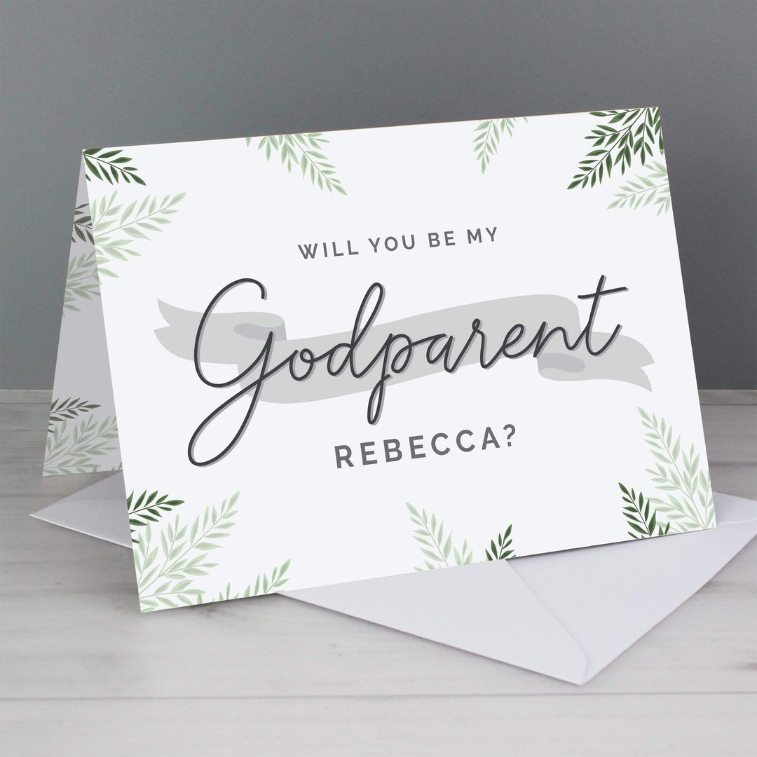Personalised Memento Greetings Cards Personalised Godparent Card