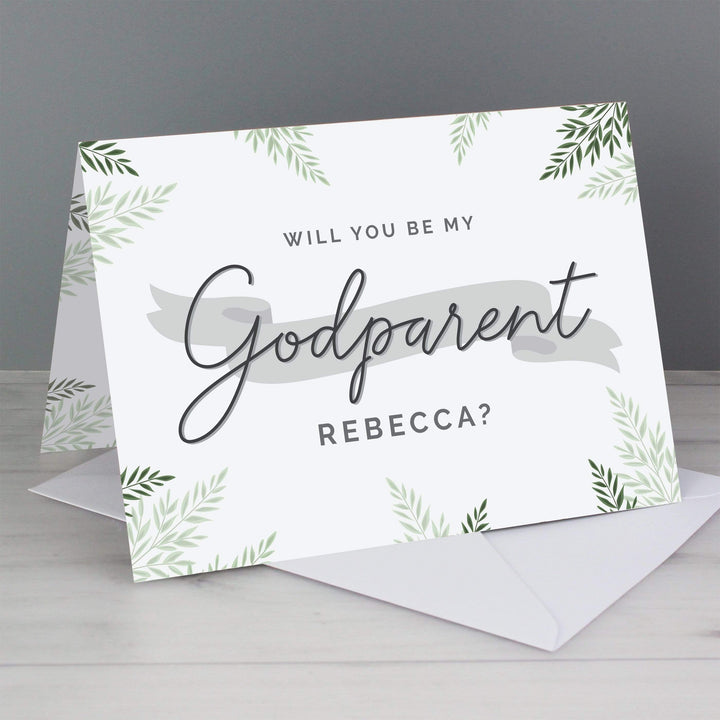 Personalised Memento Greetings Cards Personalised Godparent Card