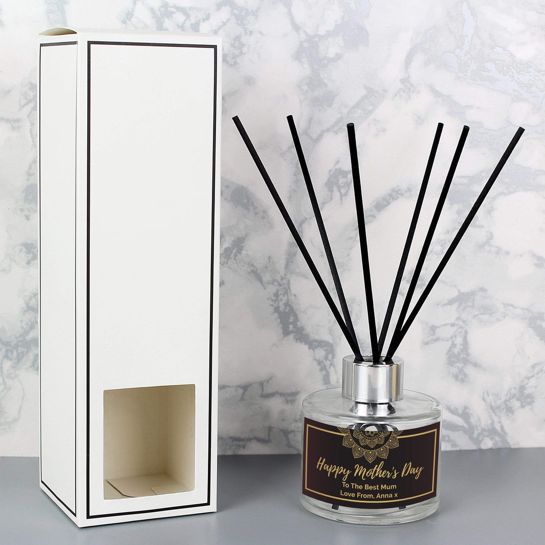 Personalised Memento Candles &amp; Reed Diffusers Personalised Gold Mandala Reed Diffuser