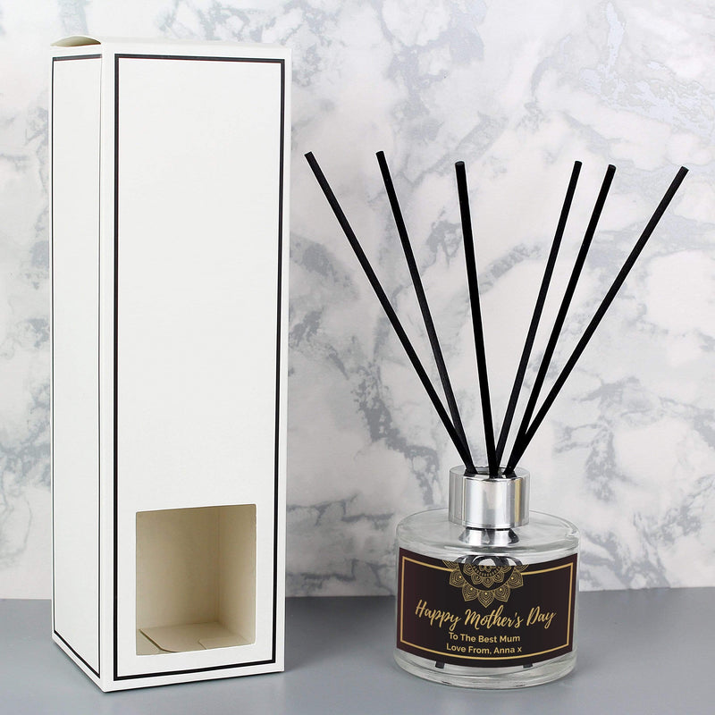Personalised Memento Candles & Reed Diffusers Personalised Gold Mandala Reed Diffuser