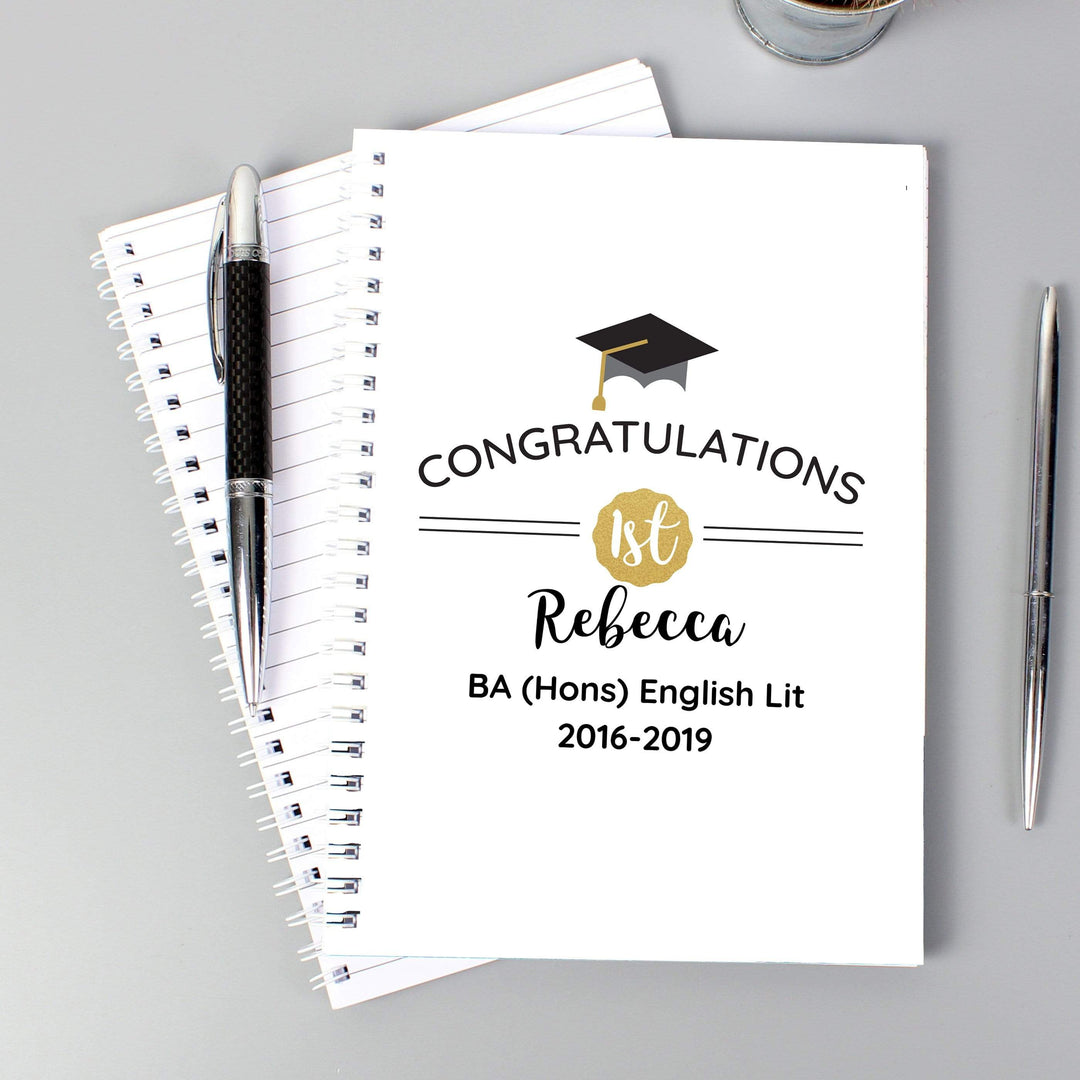 Personalised Memento Stationery &amp; Pens Personalised Graduation A5 Notebook