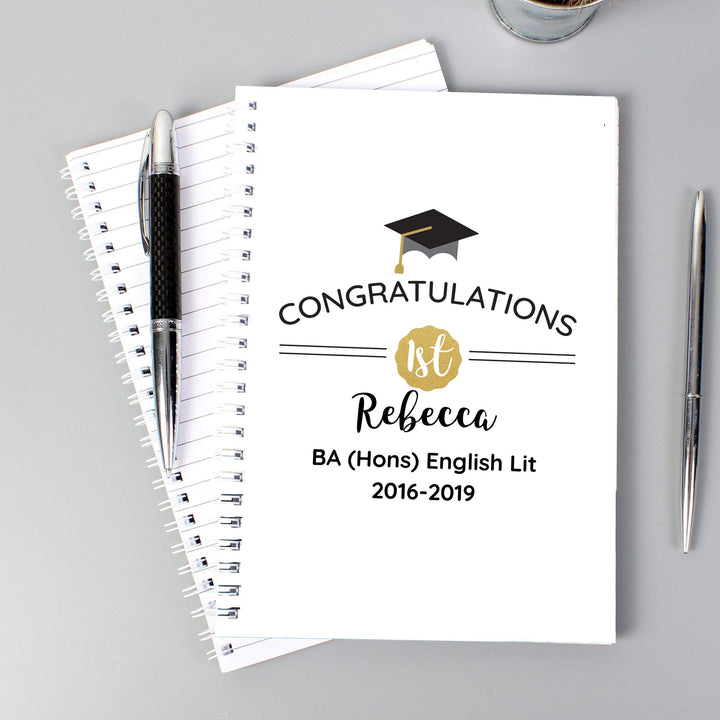Personalised Memento Stationery &amp; Pens Personalised Graduation A5 Notebook