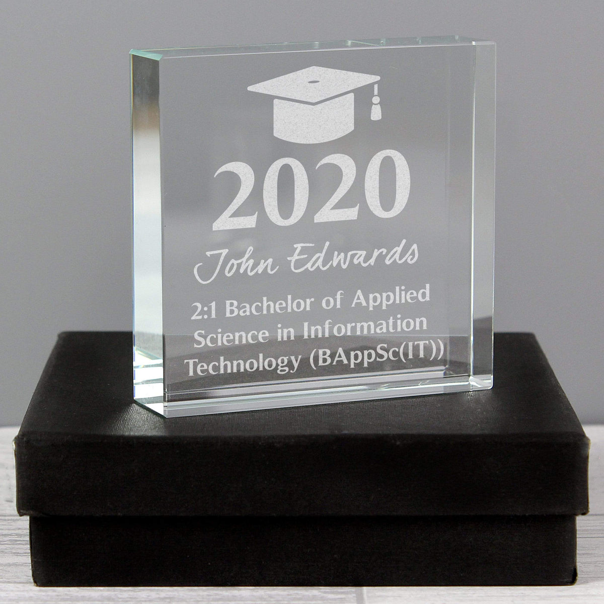 Personalised Memento Ornaments Personalised Graduation Large Crystal Token