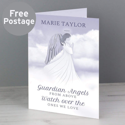 Personalised Memento Greetings Cards Personalised Guardian Angel Card