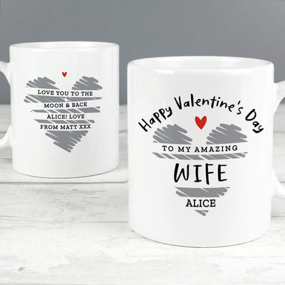 Personalised Memento Mugs Personalised Happy Valentine's Day Mug