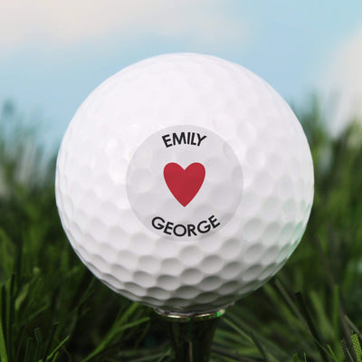 Personalised Memento Keepsakes Personalised Heart Golf Ball